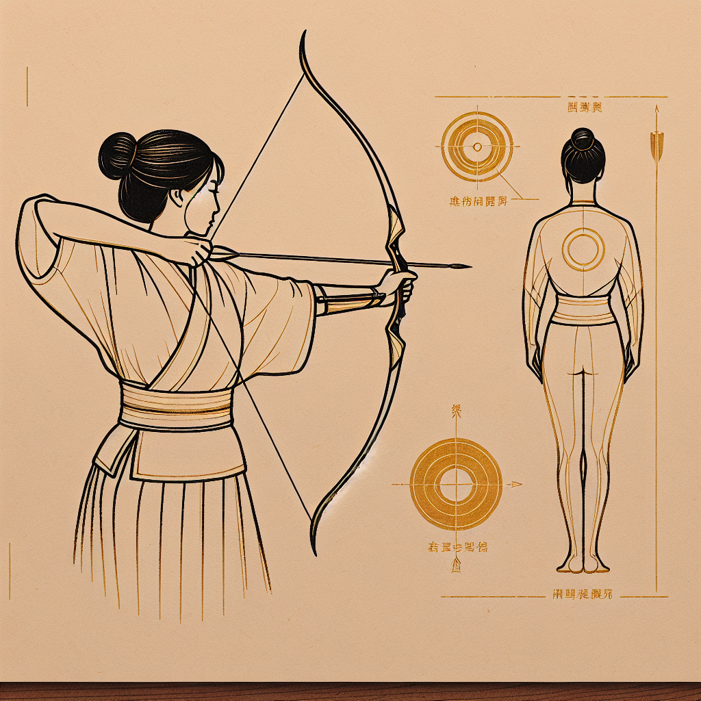 Archer in full draw with relaxed expression, demonstrating natural form without forced positioning